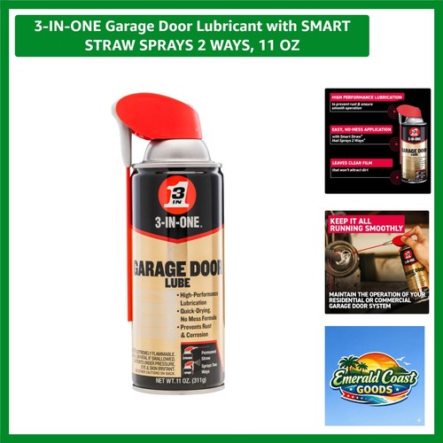 Garage door lubricant - door, with