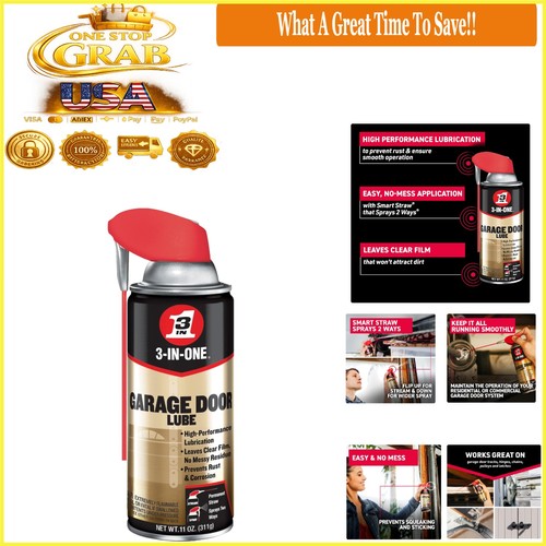Garage door lubricant - door, with